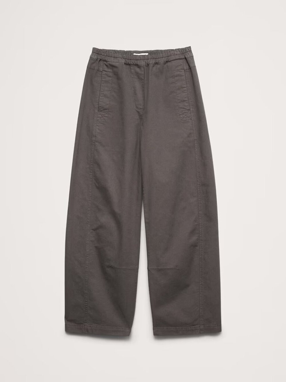 NEW Banana Republic Mid-Rise Relaxed Painter Pull-On Pants in Charcoal Gray